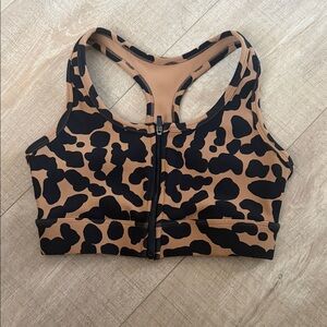 Salty Honey Leopard Print Sports Bra